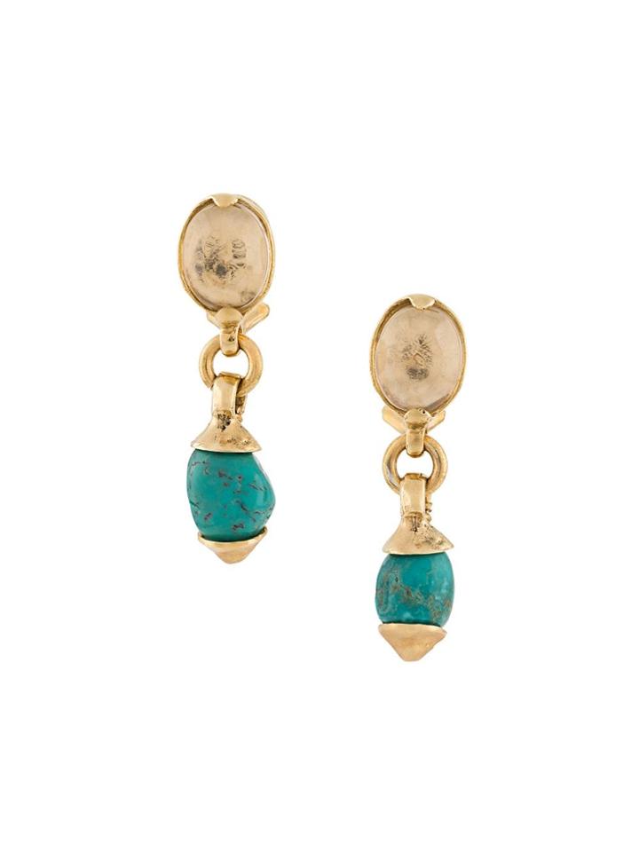 Goossens Graine De Gemmes Clip-on Earrings - Gold