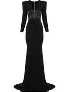 Alex Perry Easton Long Sleeved Gown - Black