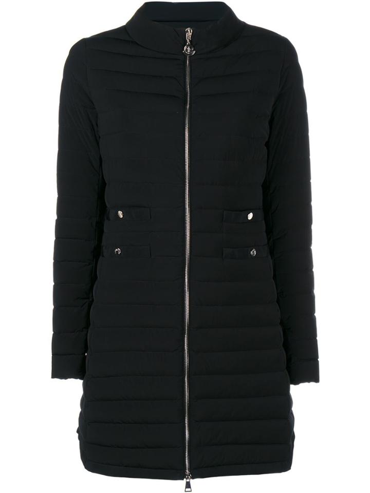 Moncler Long Quilted Jacket - Black