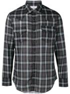 Saint Laurent Western Plaid Shirt, Men's, Size: Medium, Black, Cotton