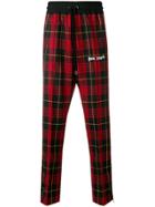Palm Angels Plaid Track Pants - Red