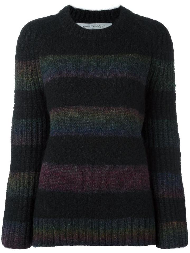 Raquel Allegra Bell Sleeve Striped 'raglan', Women's, Size: 3, Black, Nylon/polyamide/merino/alpaca