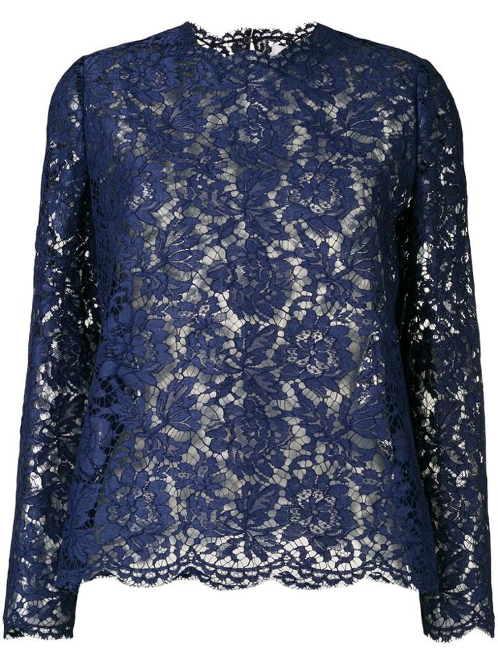 Valentino Lace Blouse - Blue