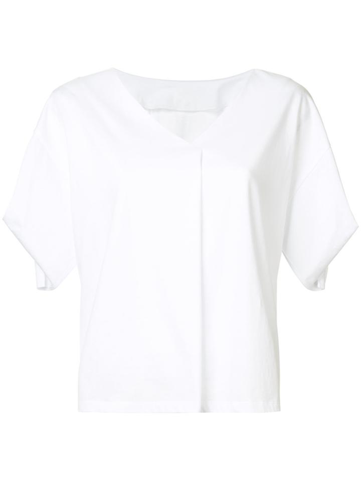 Guild Prime Draped-sleeve V-neck T-shirt - White