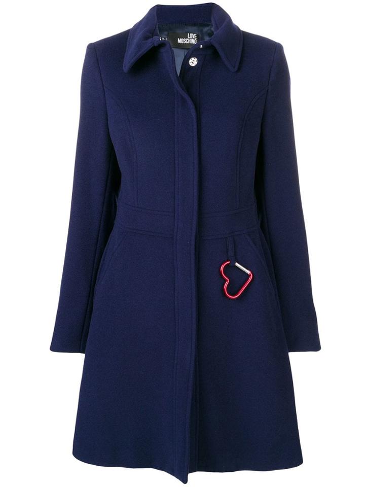 Love Moschino Perfectly Fitted Coat - Blue