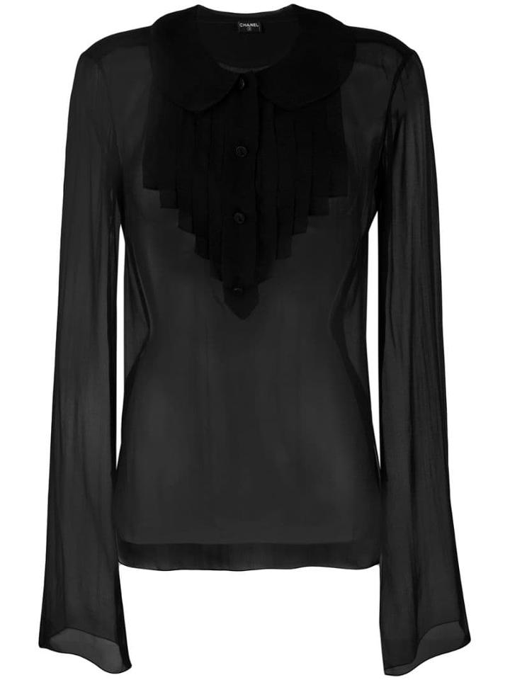 Chanel Pre-owned Sheer Shirt - Black