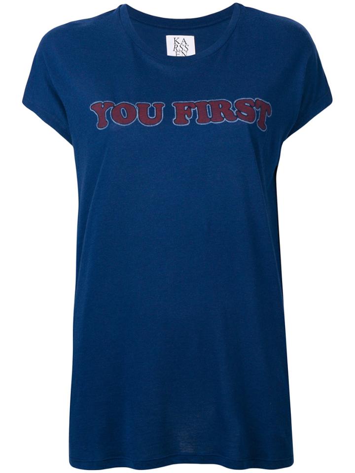 Zoe Karssen You First Print T-shirt - Blue
