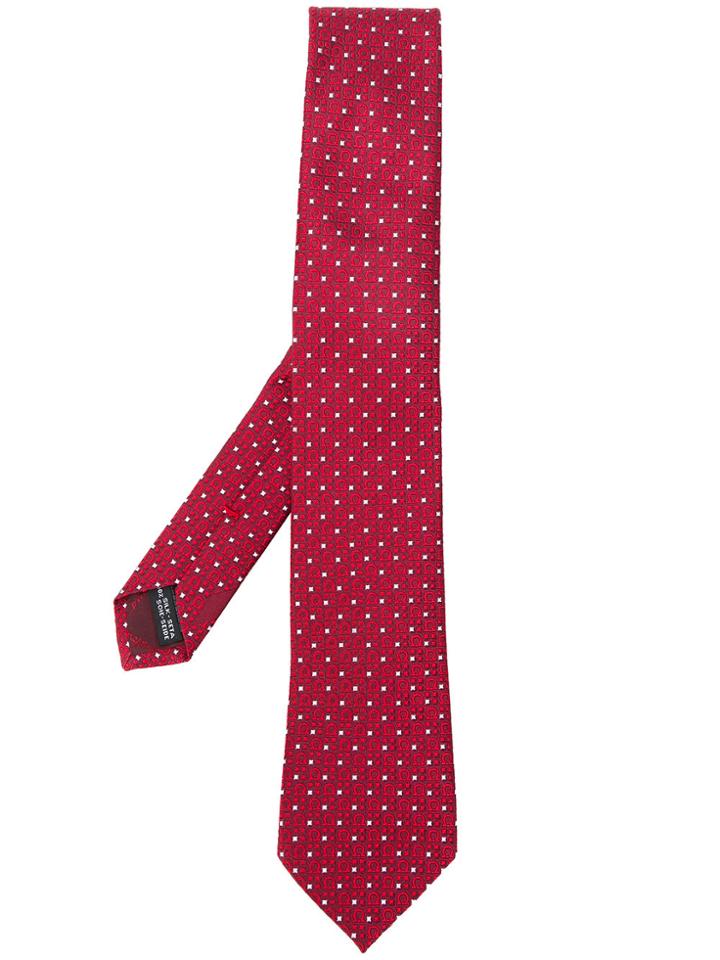 Salvatore Ferragamo All-over Gancio Tie - Red