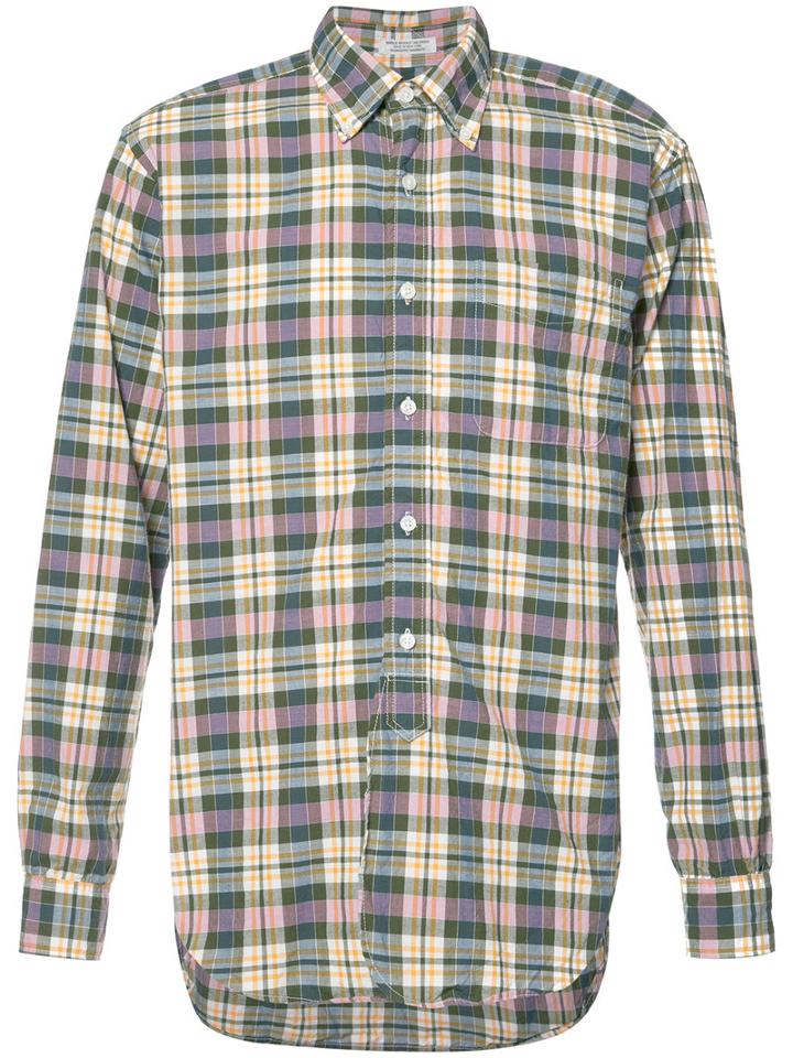Engineered Garments Plaid Longsleeve Shirt, Men's, Size: Medium, Pink/purple, Cotton