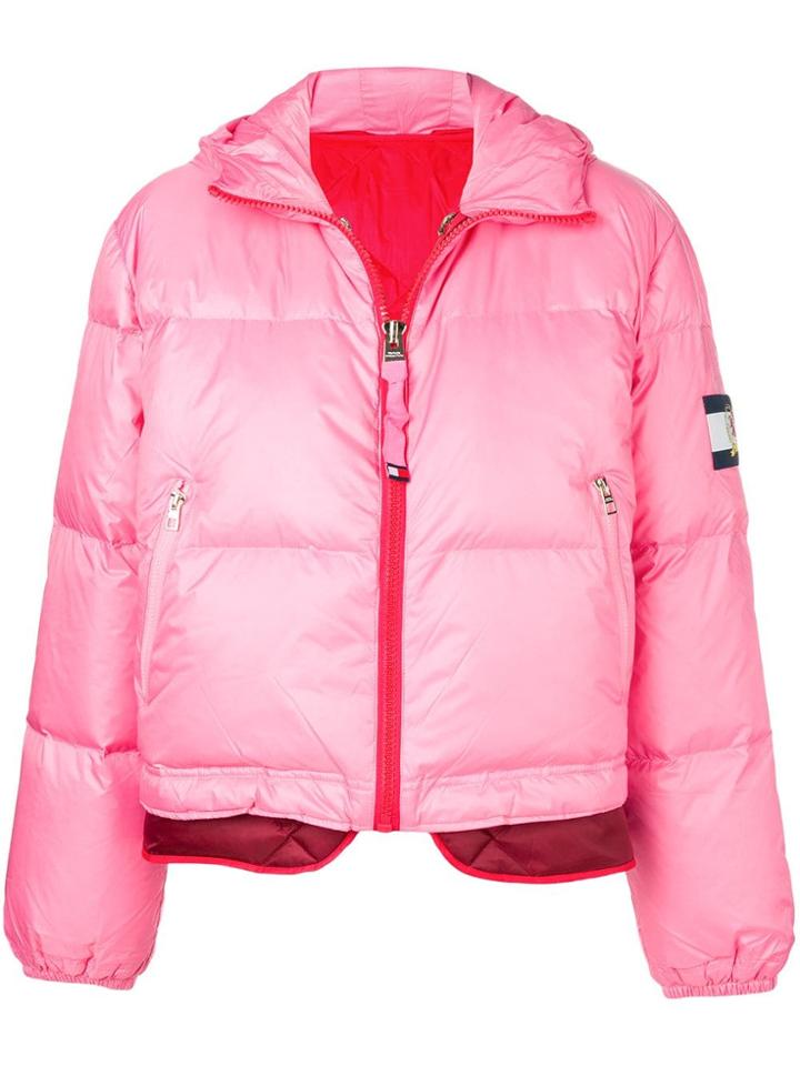Tommy Hilfiger Zipped Padded Jacket - Pink & Purple