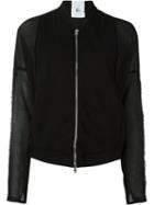 Lost And Found Rooms Sheer Sleeve Bomber Jacket
