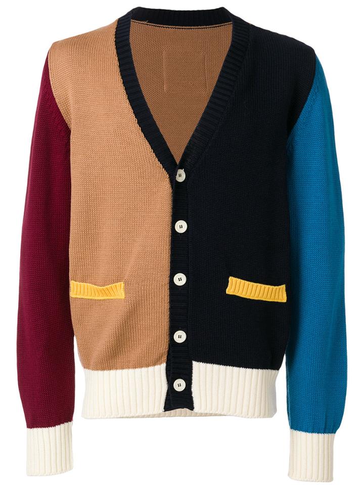 Lc23 Colour-block Cardigan - Brown