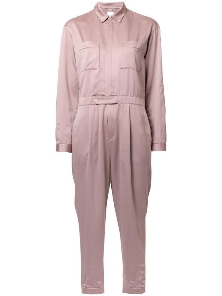 Cityshop Shirt Effect Jumpsuit, Women's, Brown, Polyester