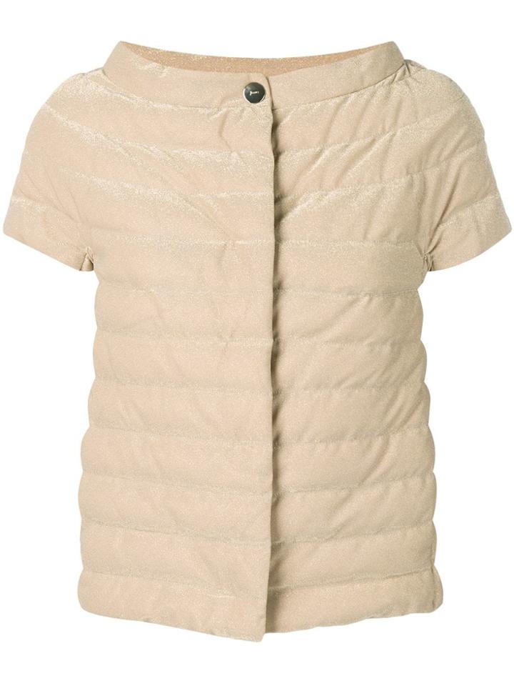Herno Shortsleeved Padded Jacket - Gold