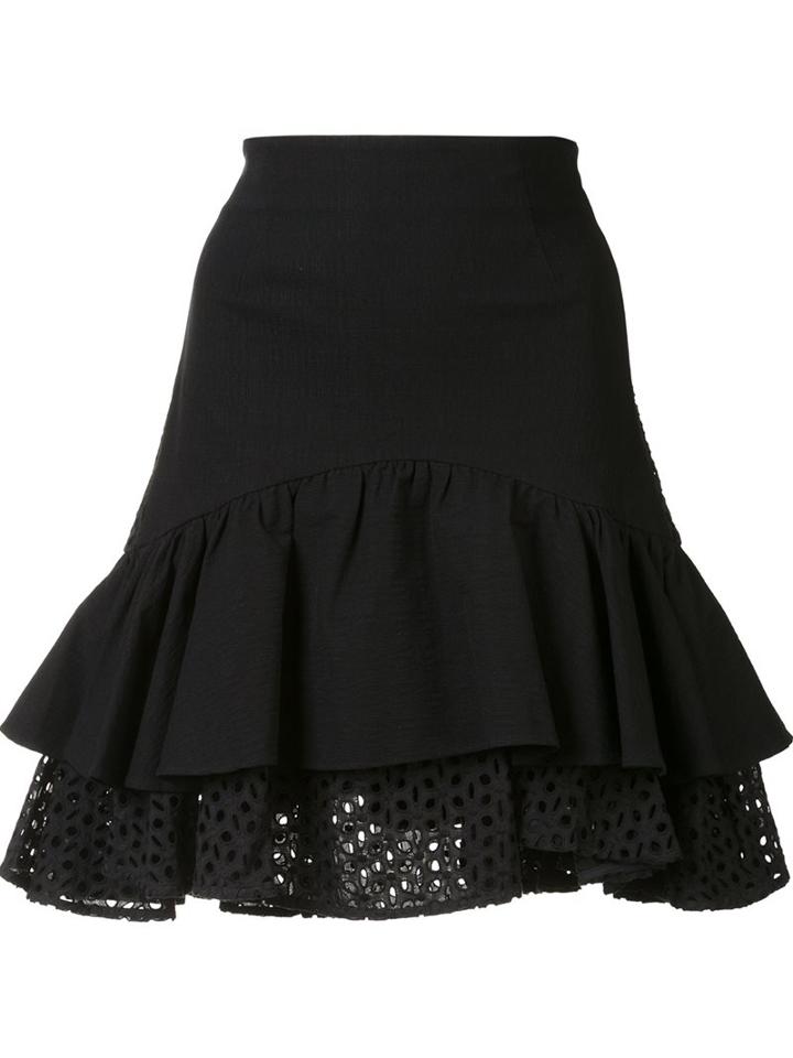Zac Zac Posen 'evie' Skirt, Women's, Size: 2, Black, Nylon/spandex/elastane/viscose