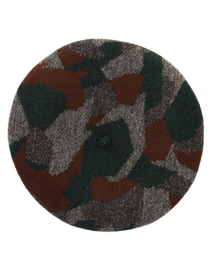 Maison Kitsuné Printed Beret, Women's, Wool