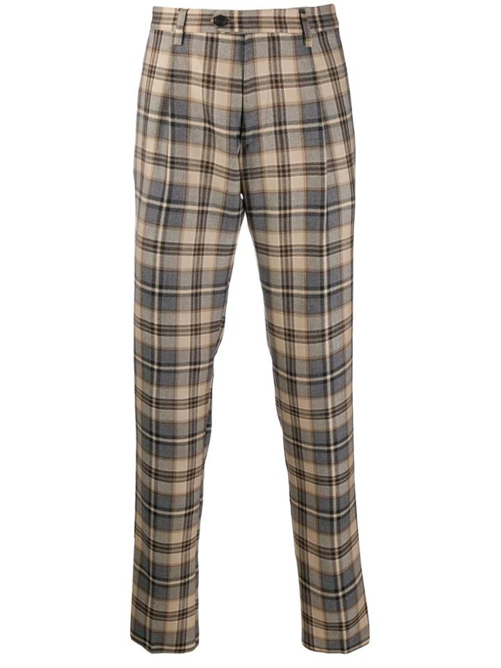 Etro Check Trousers - Neutrals