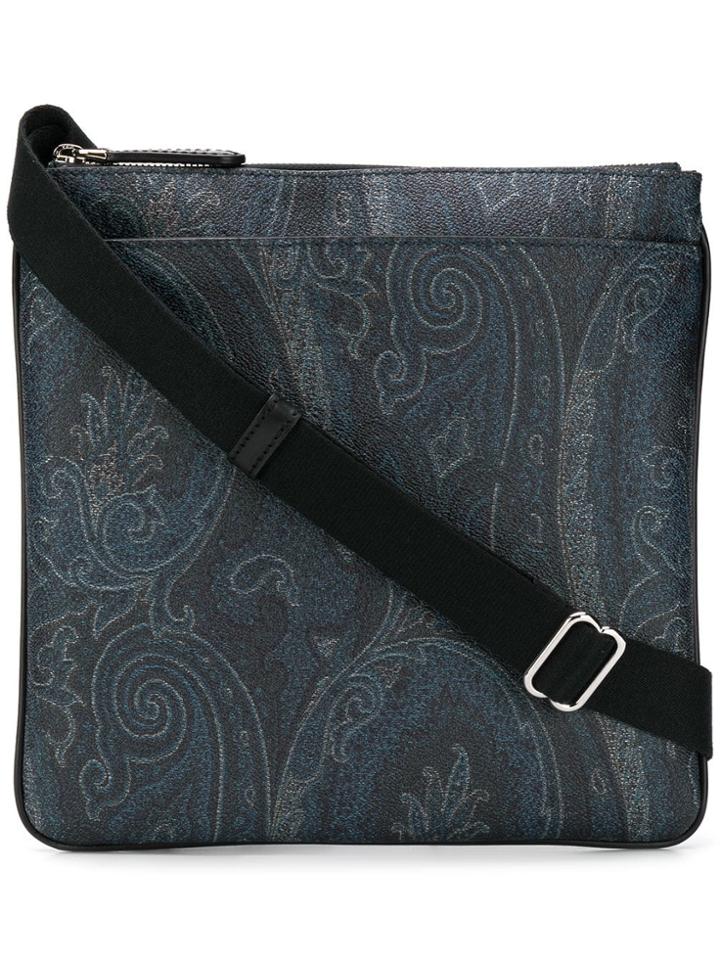 Etro Paisley Print Shoulder Bag - Blue