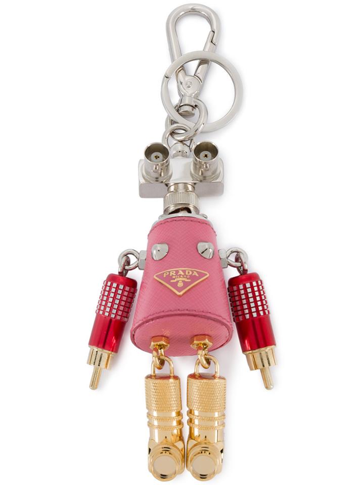 Prada Giulietta Robot Bag Charm - Pink & Purple