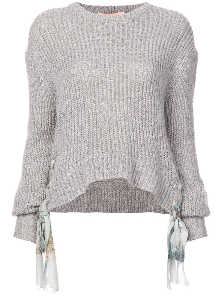 Brock Collection Ribbed Knit Sweater - Grey