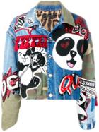 Dolce & Gabbana Panda Denim And Camouflage Jacket - Blue