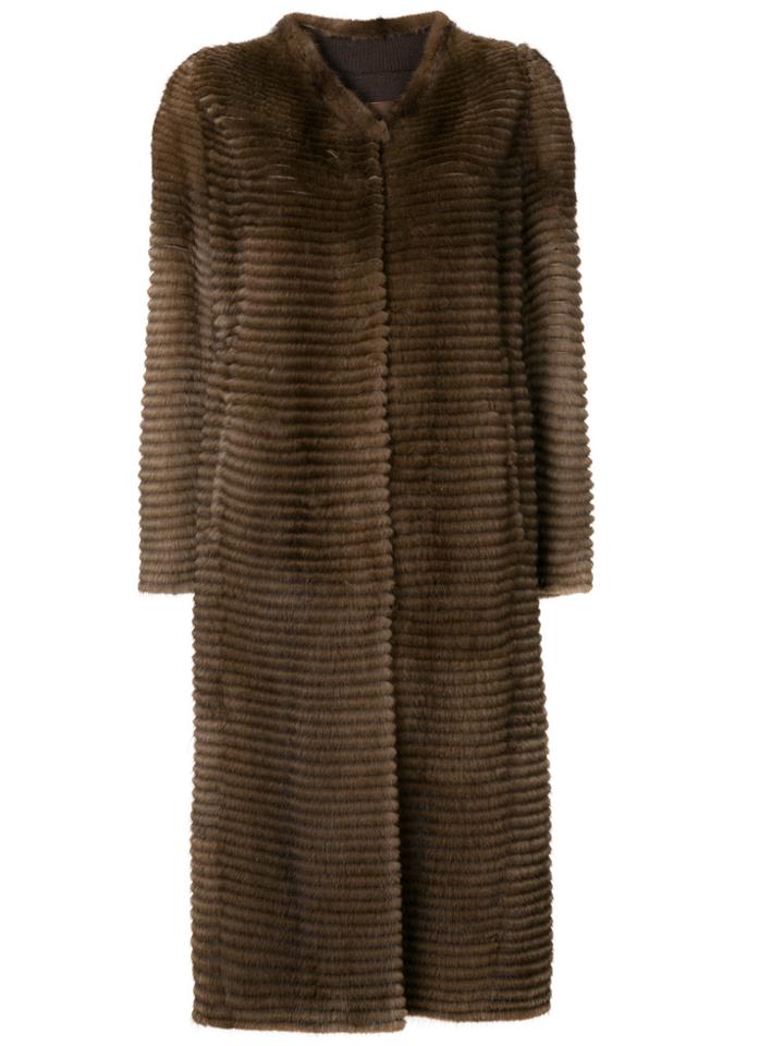 Liska Long Coat - Brown