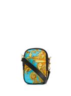 Versace Barocco Print Shoulder Bag - Blue