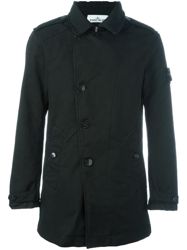 Stone Island Dislocated Fastening Jacket, Men's, Size: Xxl, Black, Polyester/polyamide