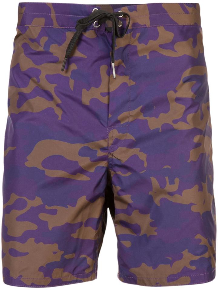 Cynthia Rowley Benny Board Shorts - Pink & Purple