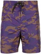 Cynthia Rowley Benny Board Shorts - Pink & Purple
