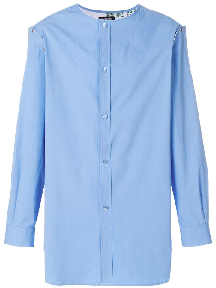 Raf Simons Cold Shoulder Shirt - Blue