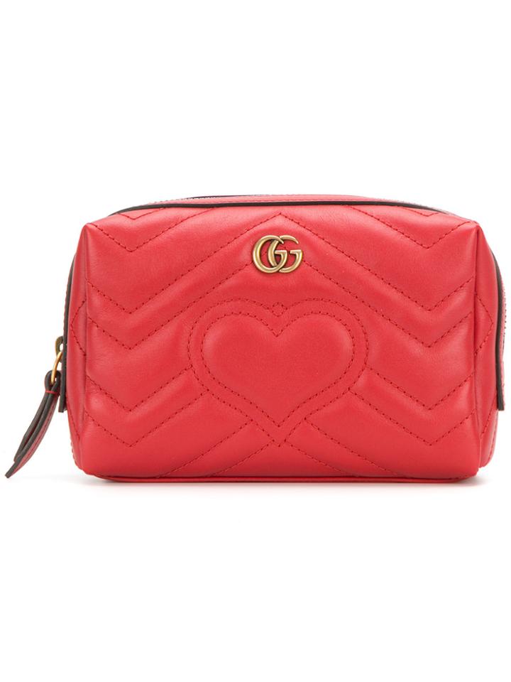 Gucci Gg Marmont Cosmetic Case - Red