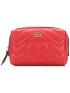 Gucci Gg Marmont Cosmetic Case - Red
