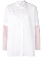 Mm6 Maison Margiela Striped Sleeve Shirt - White