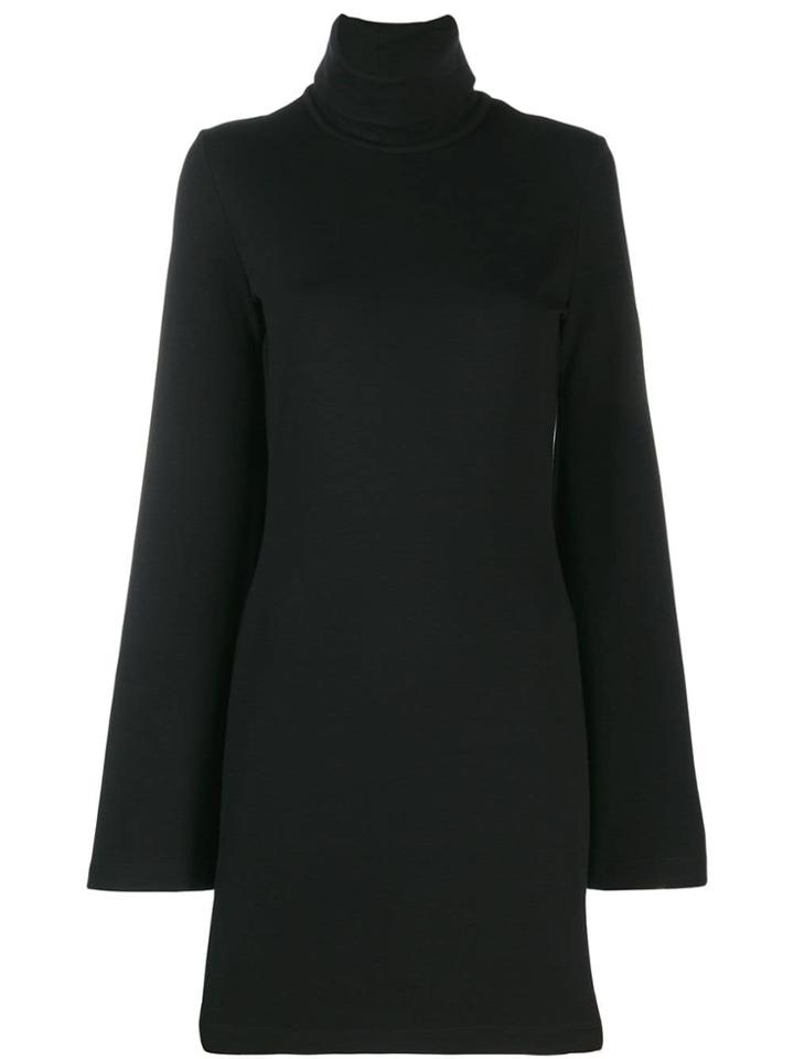 Sara Battaglia Turtleneck Jumper Dress - Black
