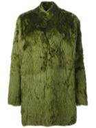 Maison Margiela Fur Coat, Women's, Size: 40, Green, Cotton/viscose/alpaca
