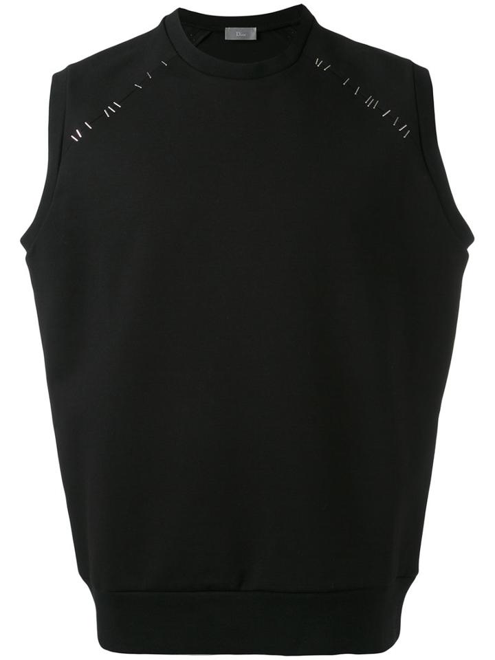 Dior Homme - Stapled Vest - Men - Cotton/polyamide/spandex/elastane - M, Black, Cotton/polyamide/spandex/elastane