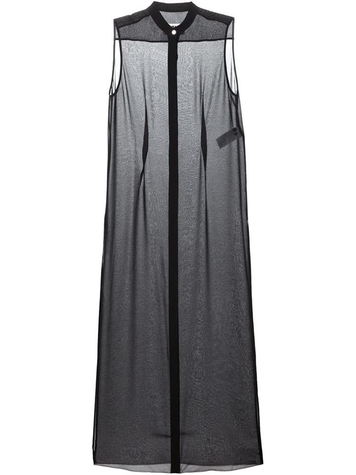 Mm6 Maison Margiela Long Sheer Sleeveless Shirt