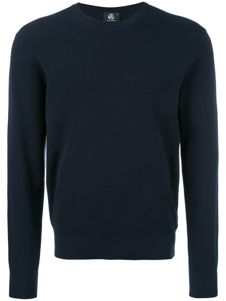 Ps By Paul Smith Crew Neck Jumper, Men's, Size: Medium, Blue, Cotton/nylon