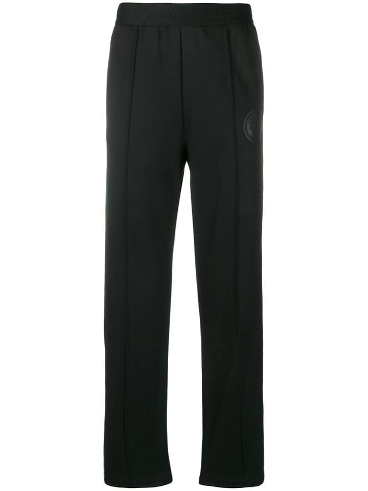 Roberto Cavalli Leopard-print Panel Track Pants - Black