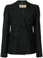 Burberry Double Breasted Fitted Coat - Black