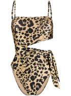 Zimmermann Leopard Print Swimsuit - Brown