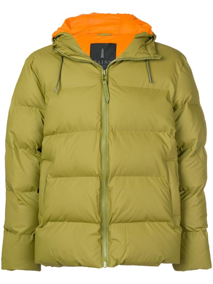 Rains Zipped Padded Jacket - Green