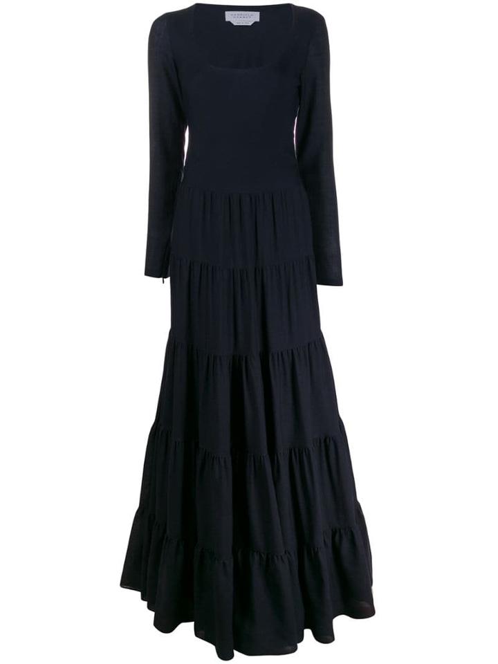 Gabriela Hearst Long-sleeve Flared Dress - Blue