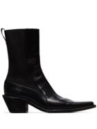 Haider Ackermann Black Ela 50 Leather Ankle Boots