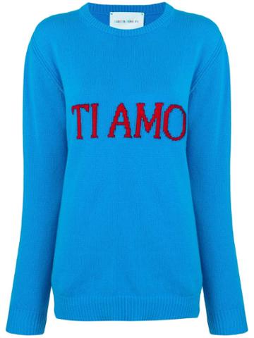 Alberta Ferretti Ti Amo Intarsia Jumper - Blue