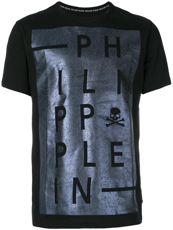 Philipp Plein Logo Metallic T-shirt - Black