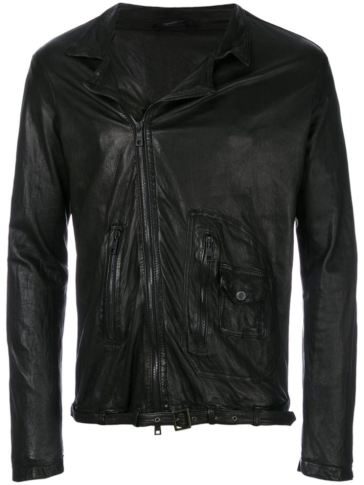 Giorgio Brato Distressed Biker Jacket - Black
