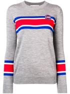 Être Cécile Stripe Boyfriend Jumper - Grey