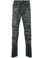 Diesel Distressed Slim Fit Jeans - Black